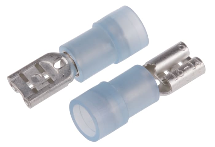 Cosse faston RS PRO, 1,5 → 2,5 mm², 16 → 14 AWG, Isolée, Bleu