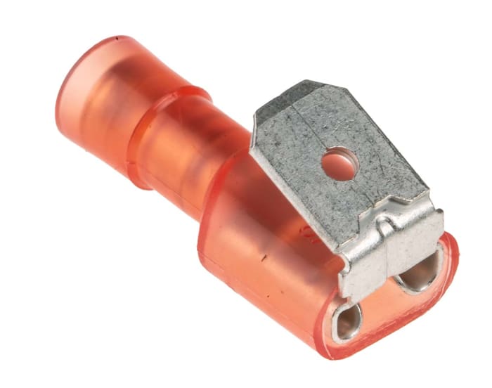 RS PRO RS PRO Red Insulated Female Spade Connector, Piggyback