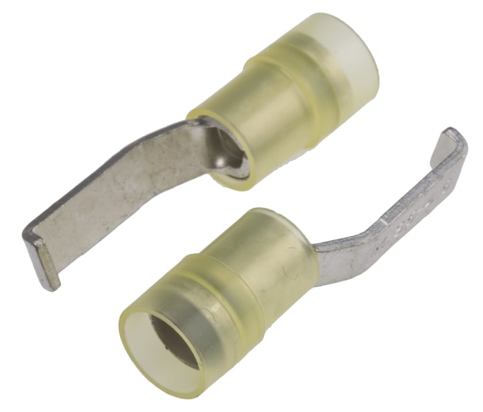 Cosse à sertir type languette Isolée RS PRO, 4.6mm x 1mm Jaune, 4mm² - 6mm²