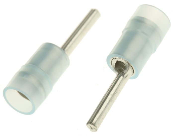 RS PRO Insulated Crimp Pin Connector, 1.5mm² to 2.5mm², 16AWG to 14AWG, 1.9mm Pin Diameter, 12mm Pin Length, Blue