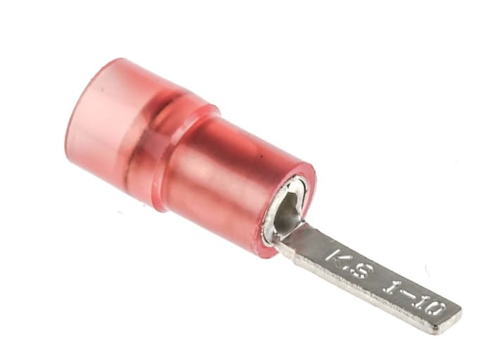 Cosse à sertir type languette Isolée RS PRO, 2.3mm x 0.75mm Rouge, 0.5mm² - 1.5mm²