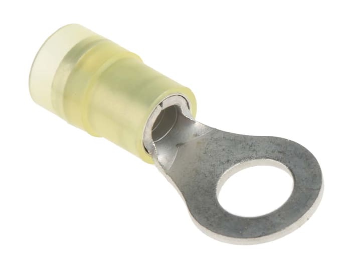 Cosses à œillet RS PRO, Isolée, Jaune, 6mm², M6, 12mm