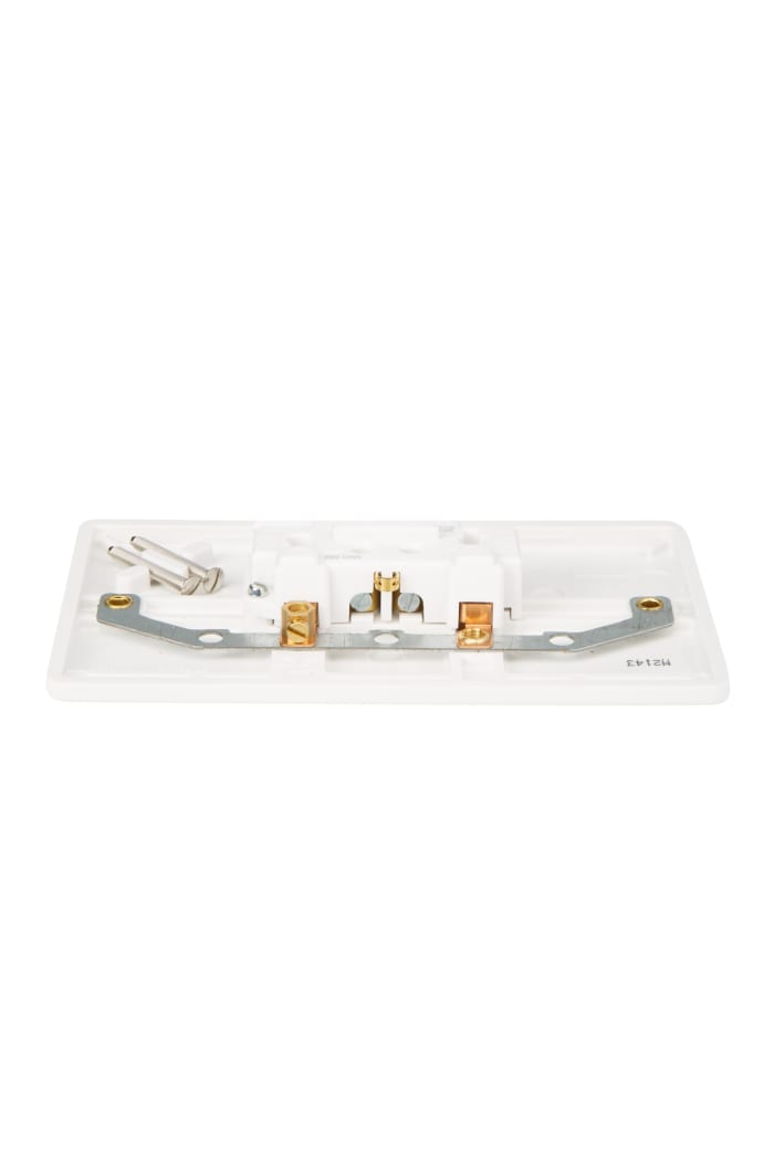 MK Electric White 2 Gang Plug Socket, 15A, NEMA 5-15R, Indoor Use