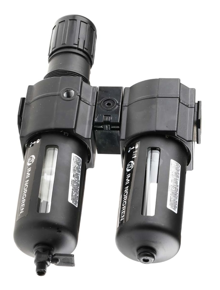 Norgren G 1/2 FRL, Manual Drain, 40μm Filtration Size - Without Pressure Gauge