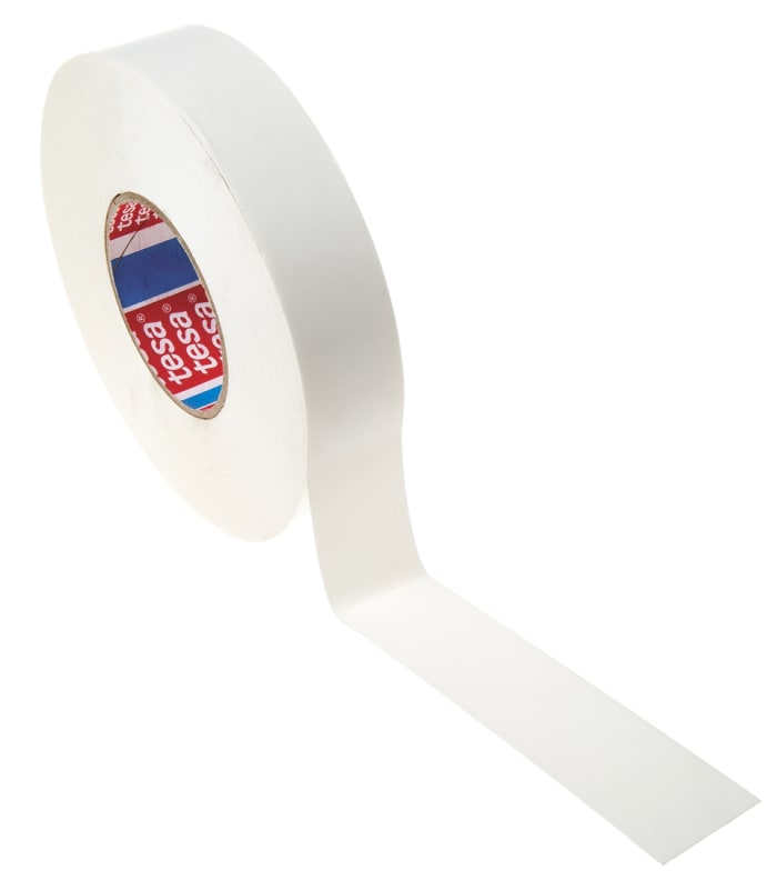 Tesa Tesa 51968 White Double Sided Plastic Tape, 0.3mm Thick, 15.2 (PET) N/cm, 16 (Aluminium) N/cm, 17.5 (ABS) N/cm,