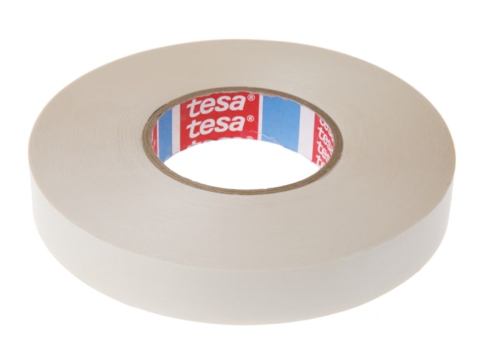 Tesa Tesa 51968 White Double Sided Plastic Tape, 0.3mm Thick, 15.2 (PET) N/cm, 16 (Aluminium) N/cm, 17.5 (ABS) N/cm,