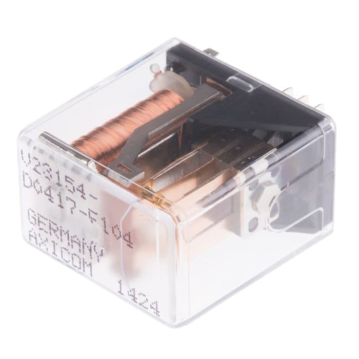 TE Connectivity PCB Mount Power Relay, 12V dc Coil, 5A Switching Current, DPDT