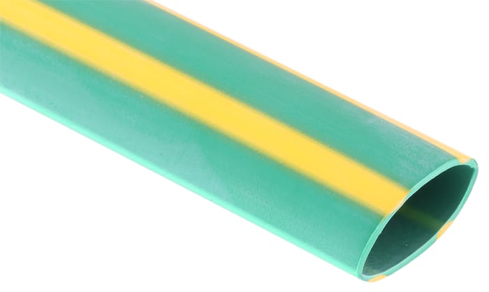 RS PRO Halogen Free Heat Shrink Tubing, Green 12.7mm Sleeve Dia. x 1.2m Length 2:1 Ratio
