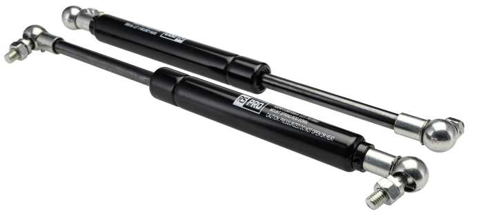 RS PRO Steel Gas Struts, with Ball & Socket Joint, 305.0mm Extended Length, 100.0mm Stroke Length