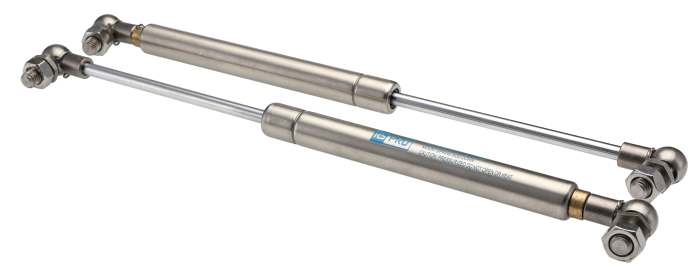 RS PRO Stainless Steel Gas Struts, with Ball & Socket Joint, 276.0mm Extended Length, 100.0mm Stroke Length