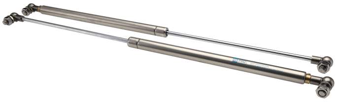 RS PRO Stainless Steel Gas Struts, with Ball & Socket Joint, 476.0mm Extended Length, 200.0mm Stroke Length