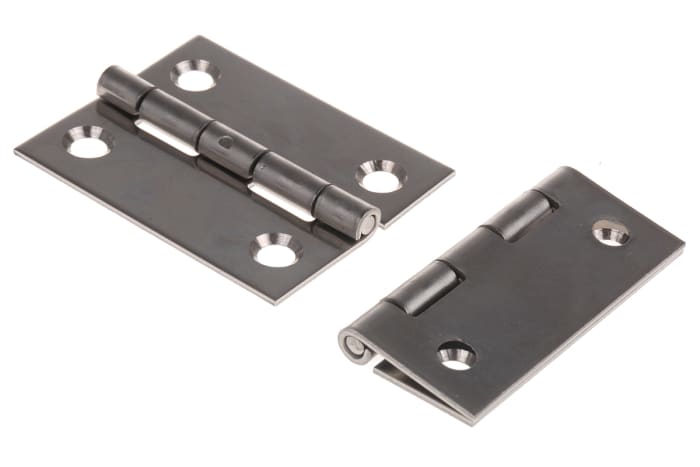 Pinet Stainless Steel Butt Hinge, Screw Fixing, 50mm x 40mm x 1.2mm