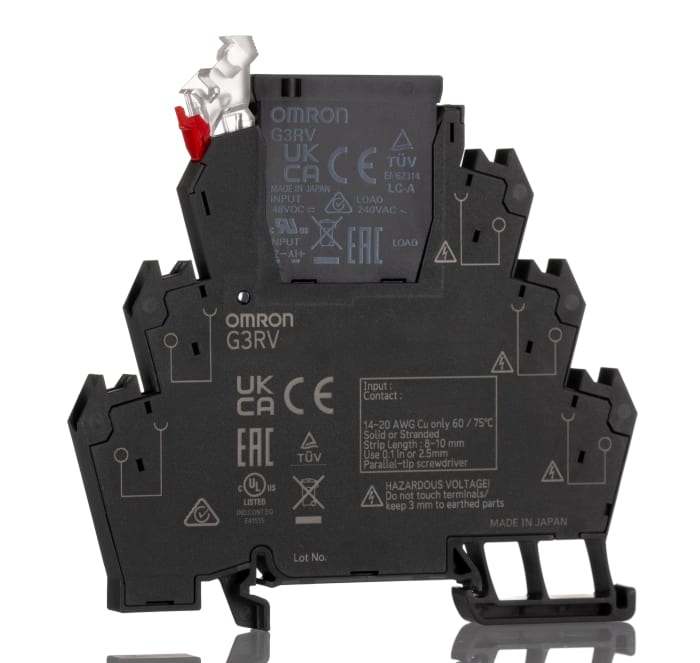 Omron G3RV-ST Series Solid State Interface Relay, 230 V ac Control, 2 A Load, DIN Rail Mount