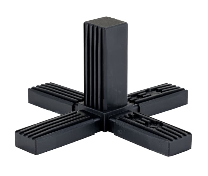 RS PRO 6-Way Connector, Square Tube Connector, Strut Profile 25 mm, Round Tube Size 25 x 25 mm