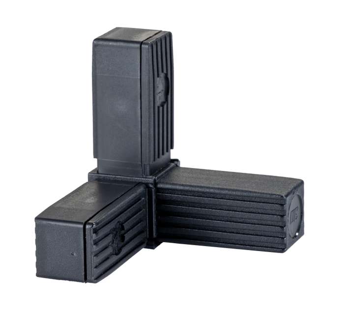 RS PRO  Steel Core 3-Way Connector, Square Tube Connector, Strut Profile 25 mm