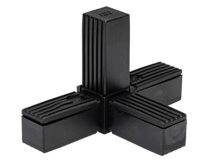 RS PRO Steel Core 4-Way Connector, Square Tube Connector, Strut Profile 25 mm