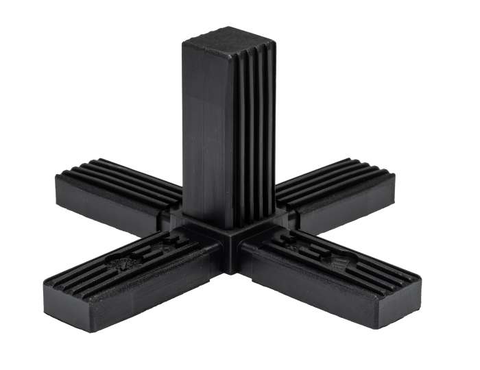 RS PRO 5-Way Connector, Square Tube Connector, Strut Profile 25 mm, Round Tube Size 25 x 25 mm