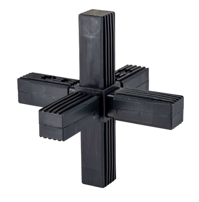 RS PRO Steel Core 6-Way Connector, Square Tube Connector, Strut Profile 25 mm