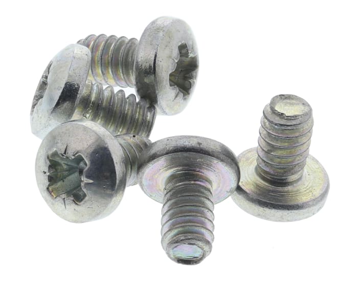 Tornillo de cabeza alomada con huella Pozidriv RS PRO No 4 UNC, de Acero Galvanizado brillante