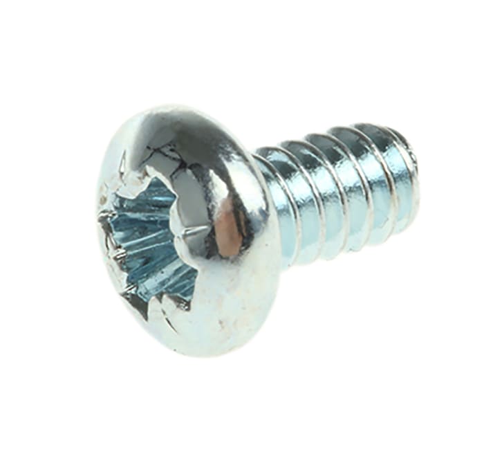 Tornillo de cabeza alomada con huella Pozidriv RS PRO No 6 UNC, de Acero Galvanizado brillante