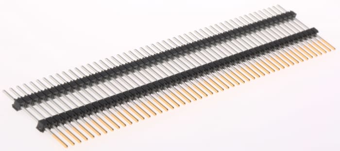 Samtec EW Series Straight Through Hole Pin Header, 50 Contact(s), 2.54mm Pitch, 1 Row(s), Unshrouded