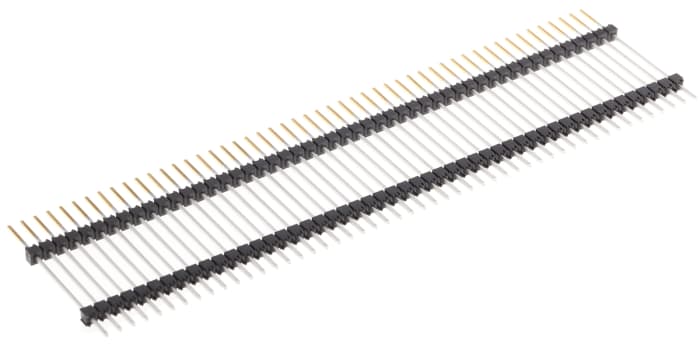 Samtec EW Series Straight Through Hole Pin Header, 50 Contact(s), 2.54mm Pitch, 1 Row(s), Unshrouded