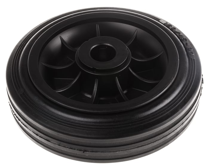 LAG Black Rubber Quiet Operation, Shock Absorbing Trolley Wheel, 135kg