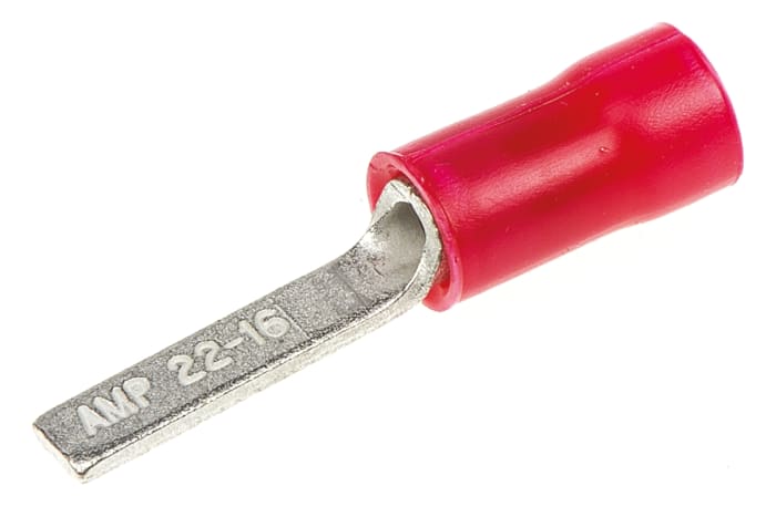 Cosse à sertir type languette Isolée TE Connectivity, 2.95mm Rouge, 0.26mm² - 1.65mm²