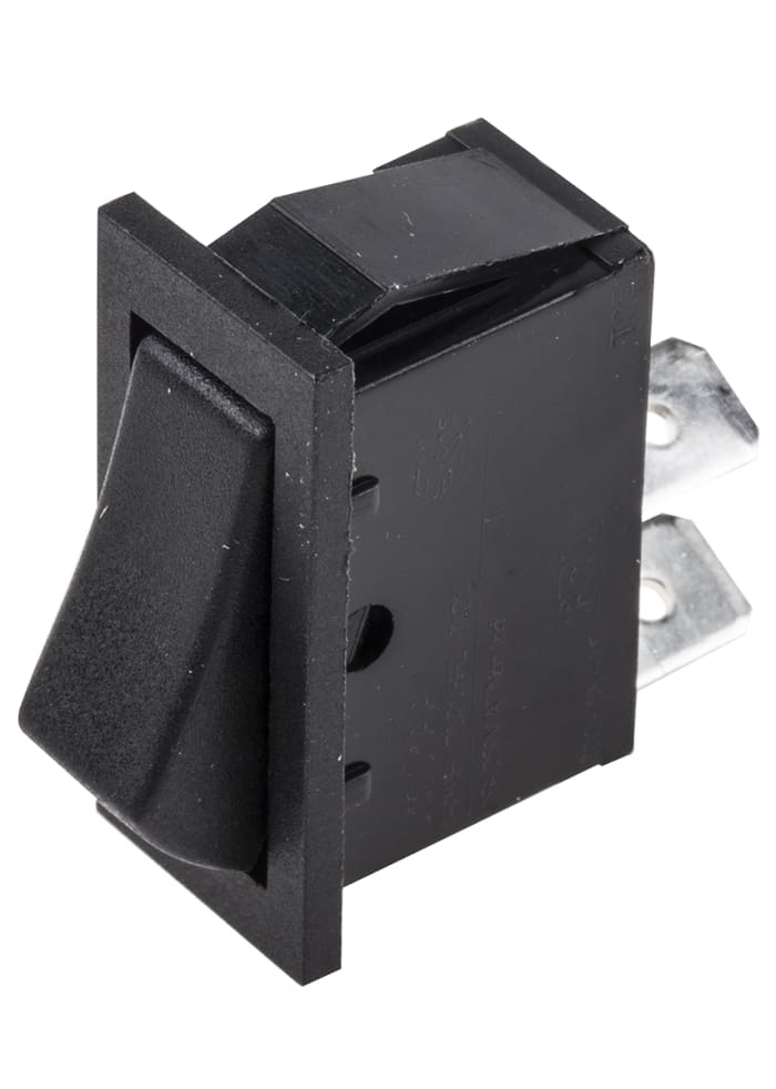 Arcolectric (Bulgin) Ltd SPST, (On)-Off Rocker Switch Panel Mount