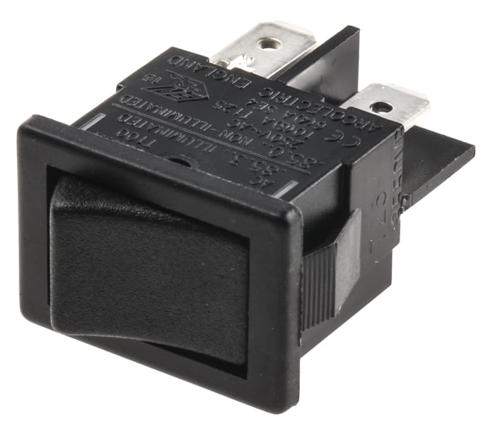 Arcolectric (Bulgin) Ltd DPST, On-Off Rocker Switch Panel Mount