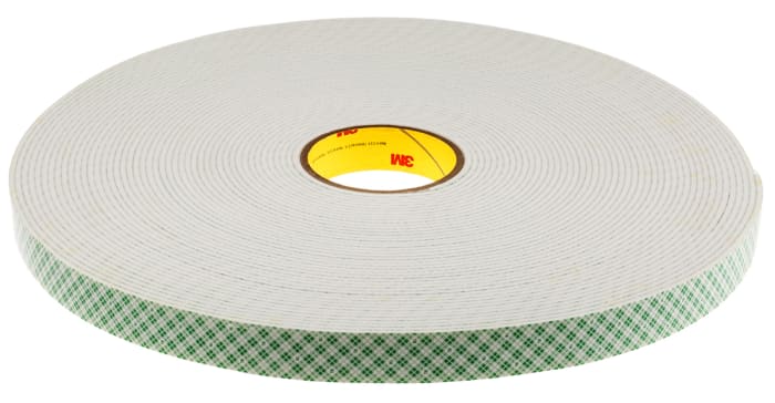 3M SCOTCH 4008, 4008 White Foam Tape, 25.0mm x 33.0m, 3.20mm Thick
