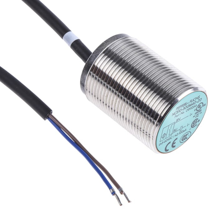 Pepperl + Fuchs Inductive Threaded Barrel Proximity Sensor, M30, 10 mm Detection, 2-Wire NO, 5 → 60 V dc
