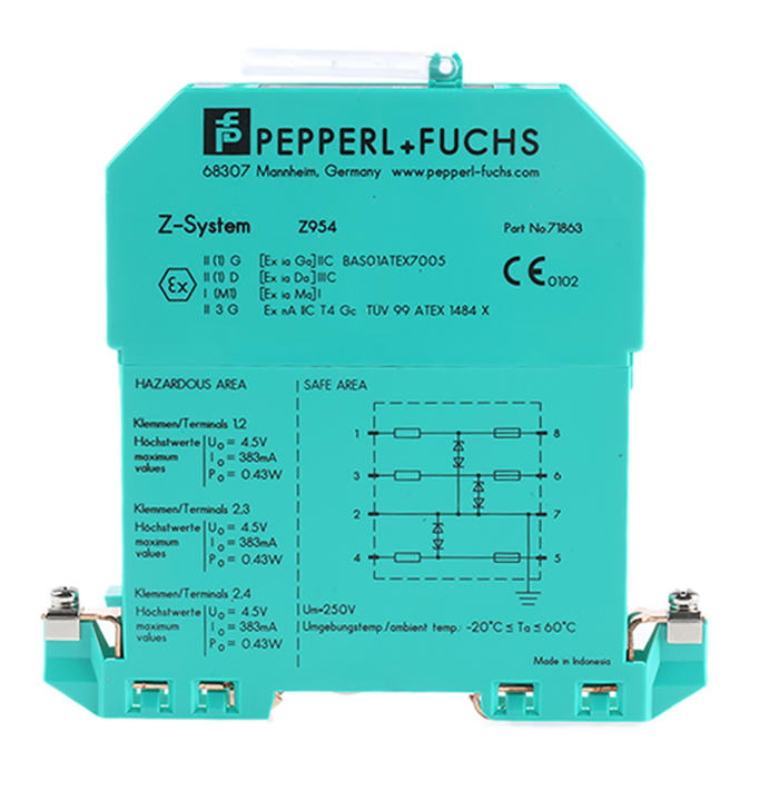 Z954 Pepperl + Fuchs Pepperl + Fuchs 3 Channel Zener Barrier With