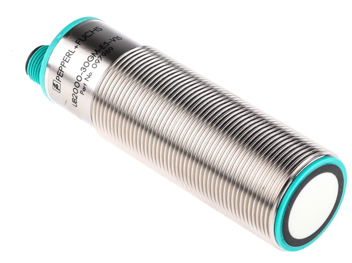 Pepperl + Fuchs Ultrasonic Threaded Barrel Proximity Sensor, M30, 2 m Detection, PNP NO/NC, 10 → 30 V dc