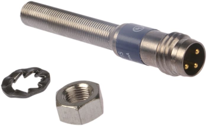 Telemecanique Sensors Inductive Threaded Barrel Proximity Sensor, M5, 0.8 mm Detection, PNP NO, 5 → 24 V dc