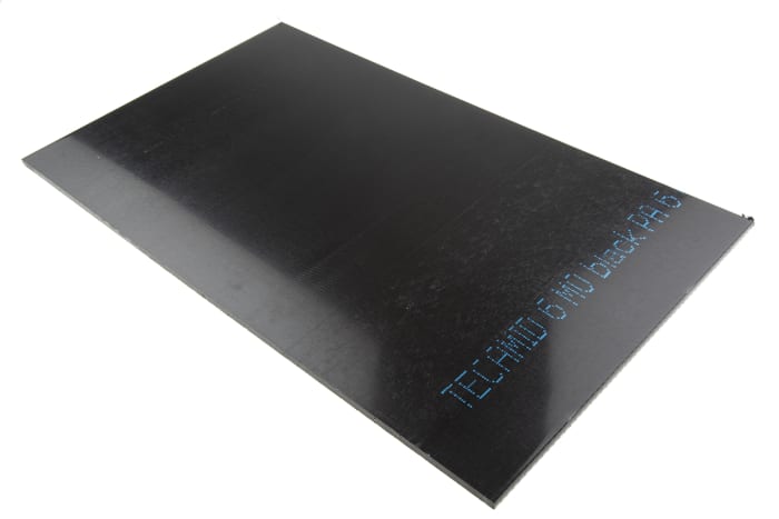 RS PRO Black Plastic Sheet, 500mm x 300mm x 6mm