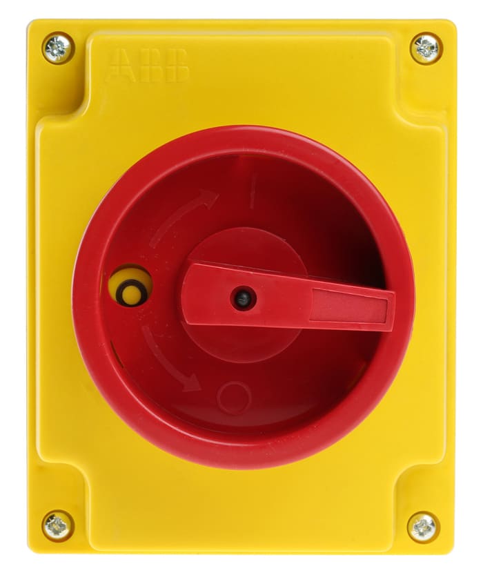 ABB 4P Pole Isolator Switch - 40A Maximum Current, 15kW Power Rating, IP65