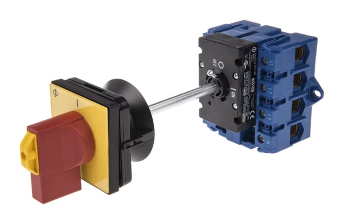 Kraus & Naimer 4P Pole Isolator Switch - 100A Maximum Current, 37kW Power Rating, IP65
