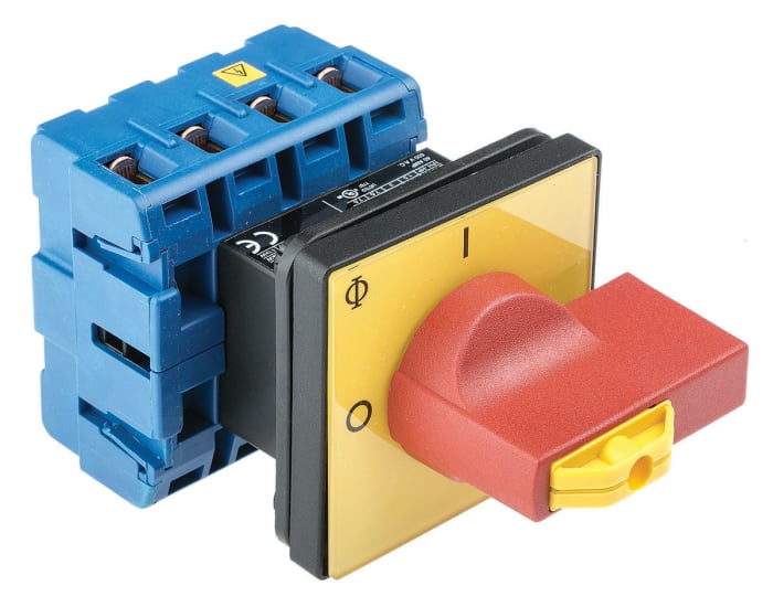 Kraus & Naimer 4P Pole Panel Mount Isolator Switch - 40A Maximum Current, 15kW Power Rating, IP65