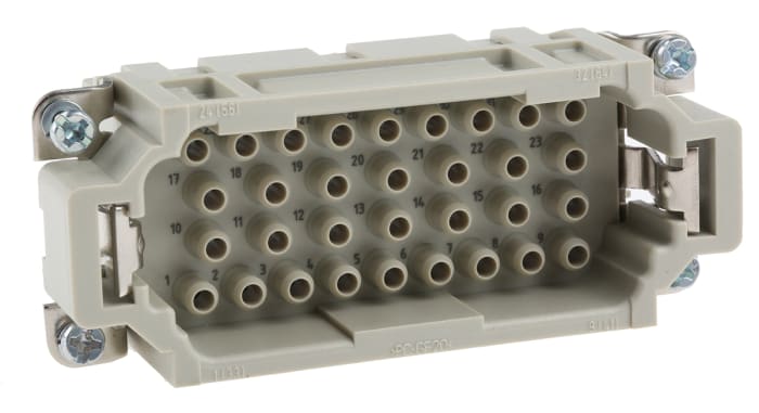 HARTING Heavy Duty Power Connector Insert, 16A, Male, Han EE Series, 32 Contacts