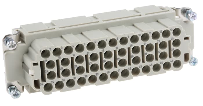 HARTING Heavy Duty Power Connector Insert, 16A, Female, Han EE Series, 46 Contacts