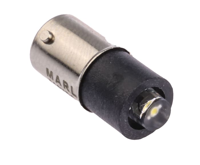 Voyant lumineux Blanc, culot BA9S, 110V c.c.