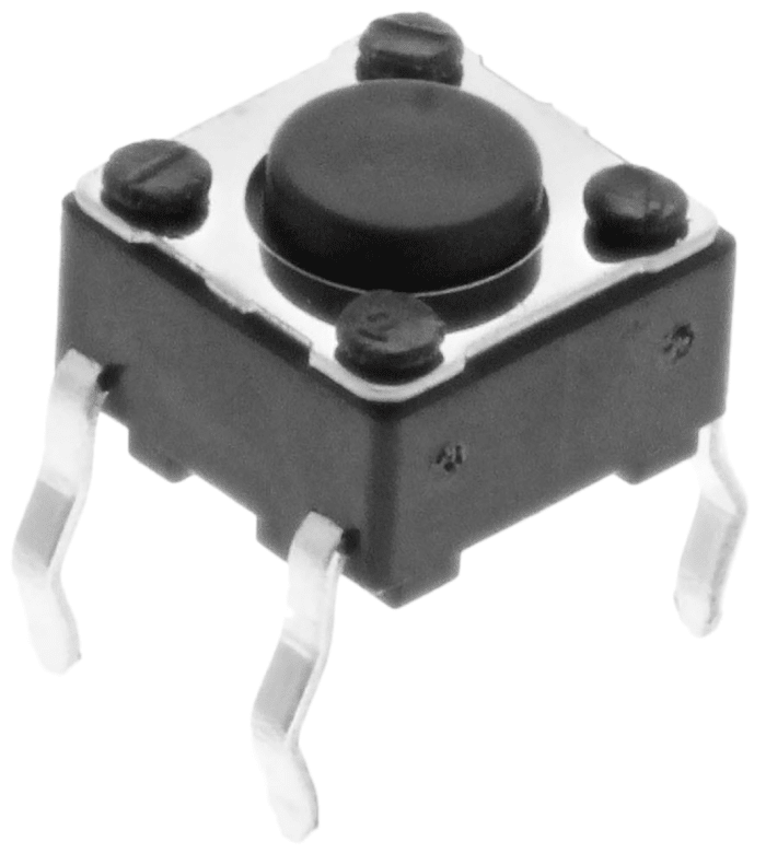 Alps Alpine Black Keyboard Switch, SPST 50 mA @ 12 V dc 0.8mm Snap-In