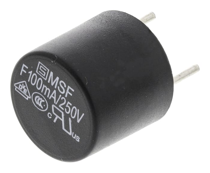 Schurter PC Board Non Resettable Fuse, Radial 100mA, 250V ac