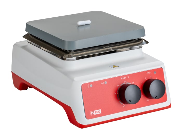 Plaque chauffante &amp; agitateur, RS PRO, Alliage Aluminium/Silicium, 15L, 700W