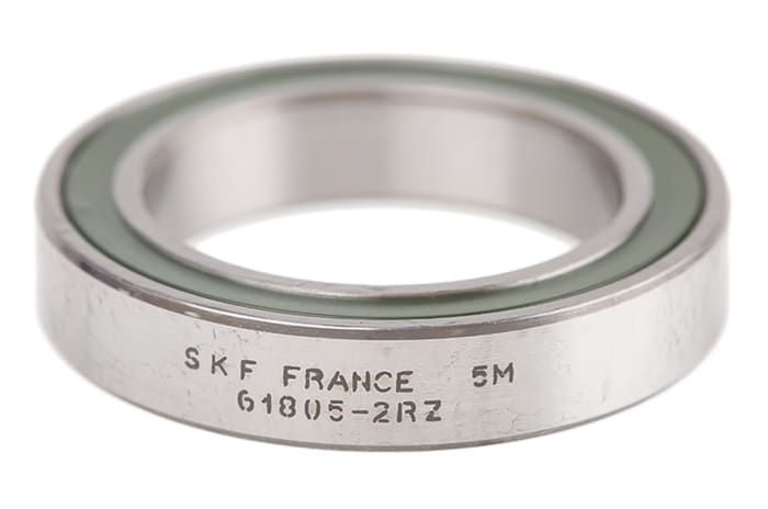 SKF 61805-2RZ Single Row Deep Groove Ball Bearing- Non Contact Seals On Both Sides 25mm I.D, 37mm O.D