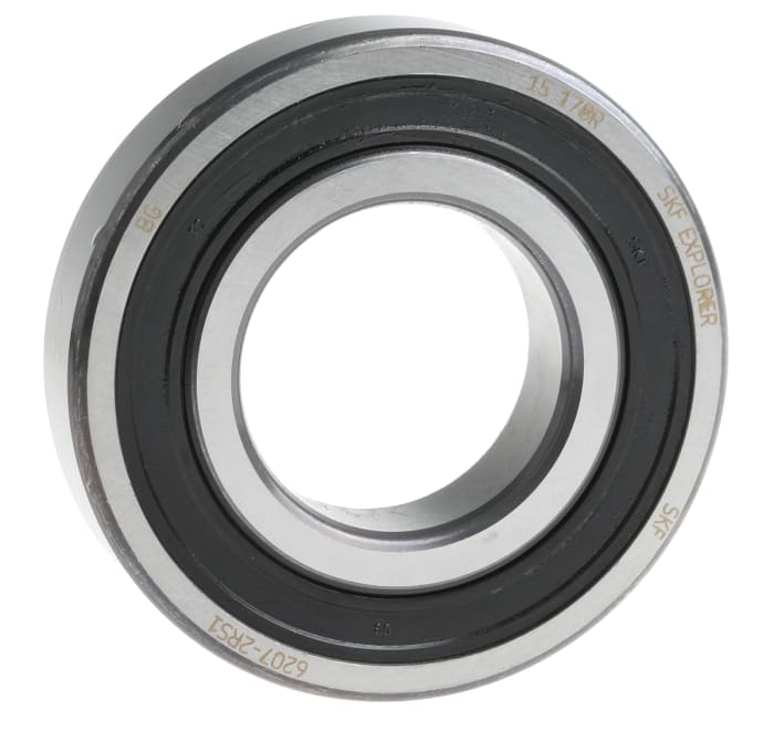 SKF 6207-2RS1 Single Row Deep Groove Ball Bearing- Both Sides Sealed 35mm I.D, 72mm O.D