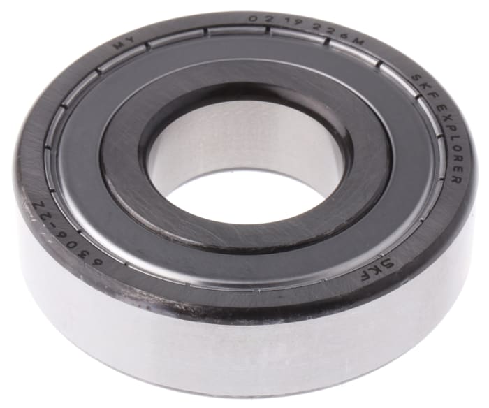 SKF, Sabit Bilyalı Rulman, 6306-2Z, İç Çap: 30mm, Dış Çap: 72mm