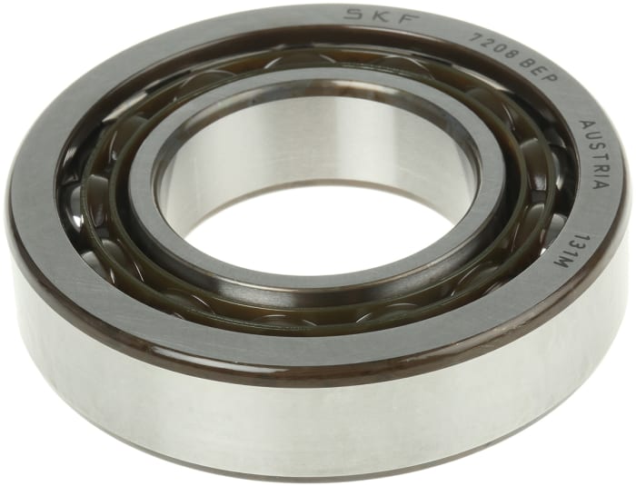 SKF 7208 BEP Single Row Angular Contact Ball Bearing- Open Type 40mm I.D, 80mm O.D