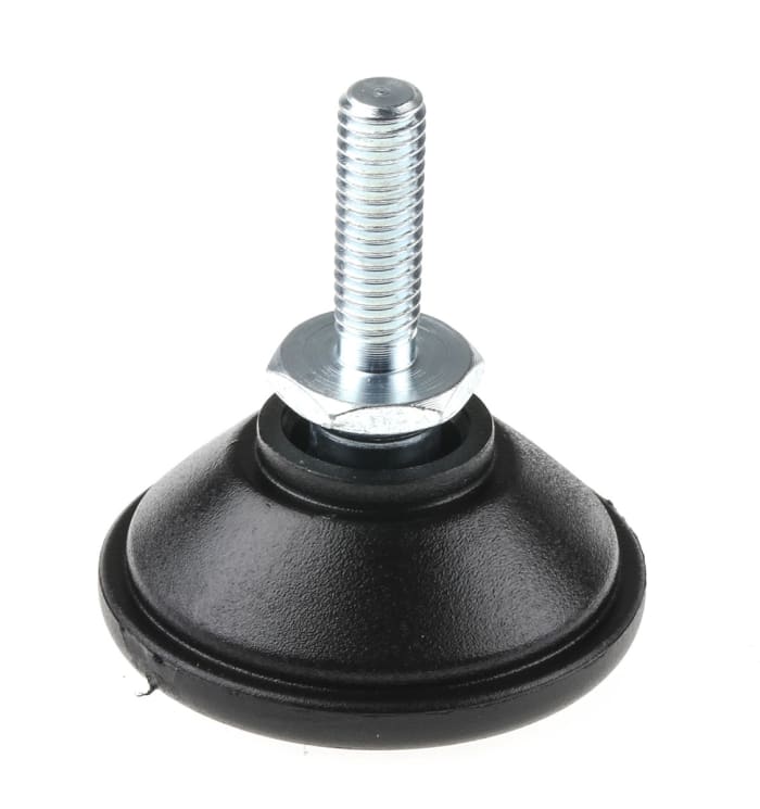 Nu-Tech Engineering PA Reinforced Nylon Adjustable Foot, 300kg Static Load Capacity 10° Tilt Angle